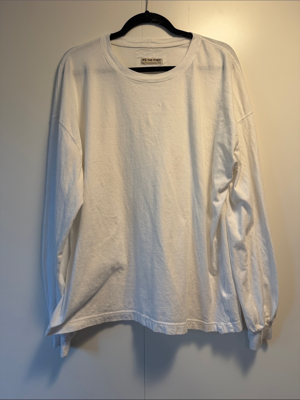 We The Free White Long-Sleeve Crewneck Tee